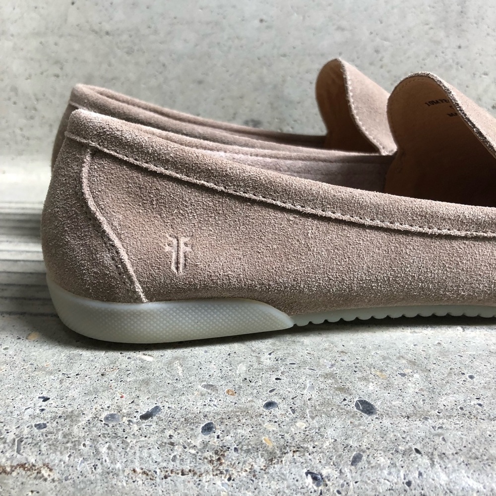 Frye womens Melanie Skimmer taupe suede loafer shoes - Picture 2 of 6